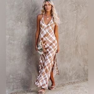 Vici Rue Tie Dye Knit Maxi Dress